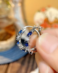 Sapphire Crest Earrings