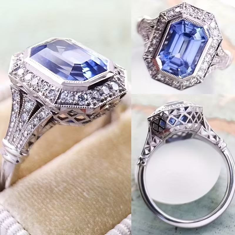 Azure Deco Ring