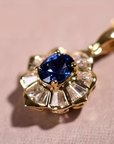 Sapphire Sunburst Necklace