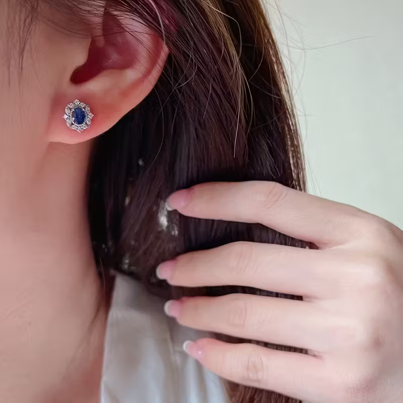 Sapphire Blossom Earrings