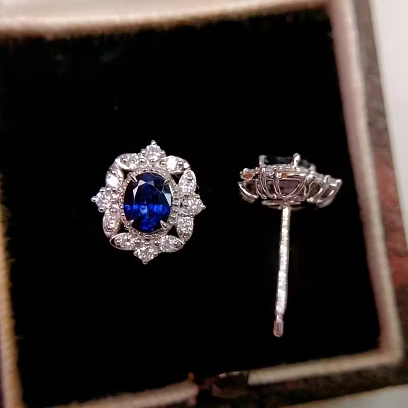 Sapphire Blossom Earrings