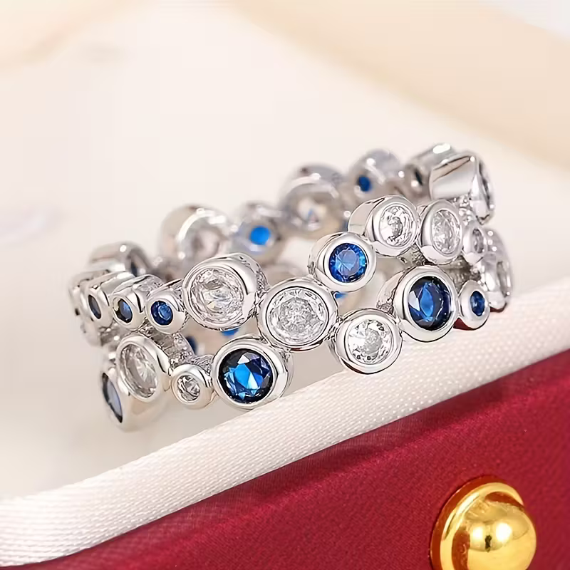 Sapphire Orbit Ring