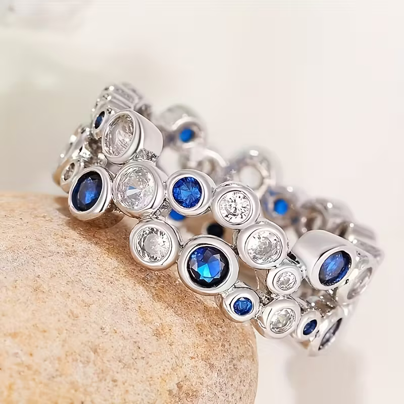 Sapphire Orbit Ring