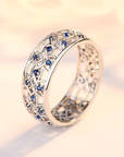 Sapphire Lattice Ring