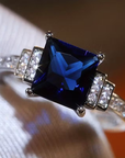 Sapphire Square Ring