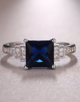 Sapphire Square Ring