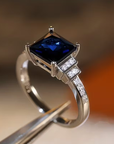 Sapphire Square Ring