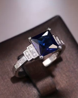 Sapphire Square Ring