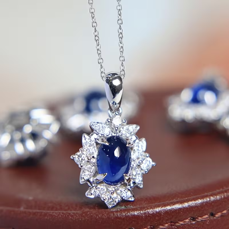 Sapphire Bloom Necklace