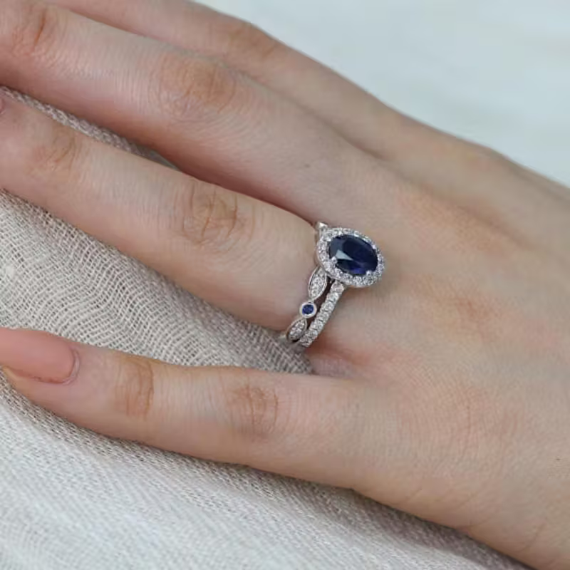 Sapphire Duo Promise Ring