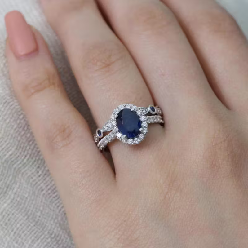 Sapphire Duo Promise Ring
