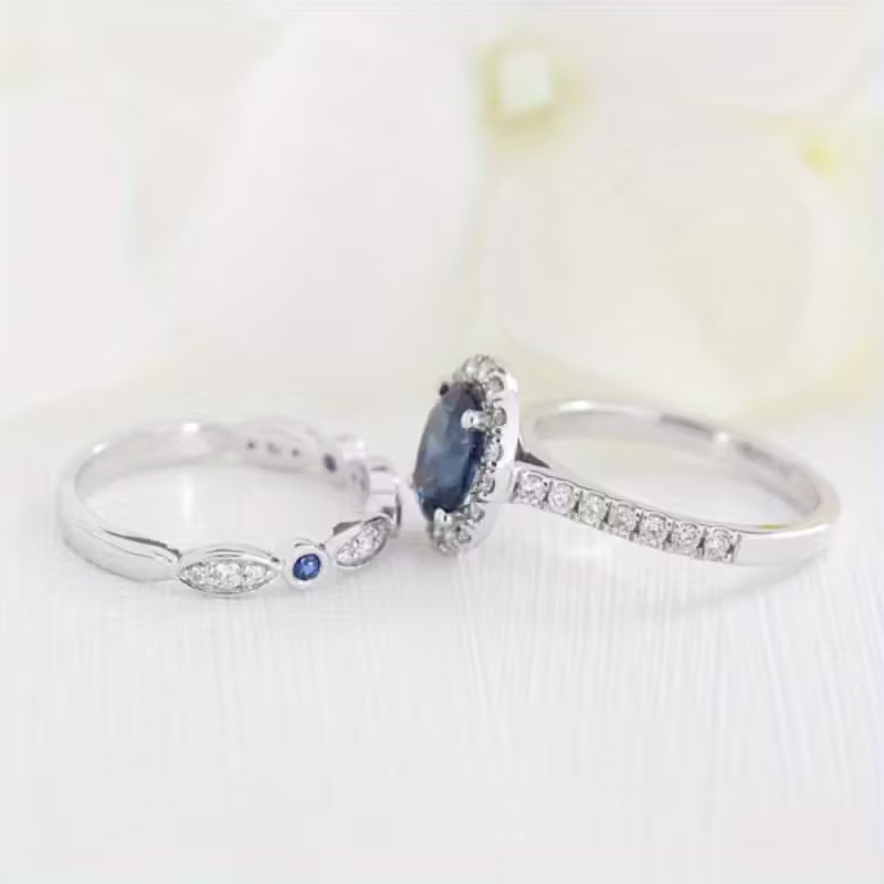 Sapphire Duo Promise Ring