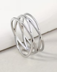 Ribbon Cross Ring