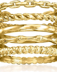 Gold Stackable Rings Set