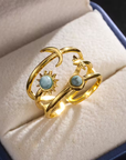 Celestial Turquoise Triple-Band Ring