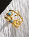 Celestial Turquoise Triple-Band Ring