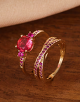 Emerald Duo Ring Set