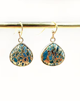 Turquoise Mosaic Teardrop Earrings