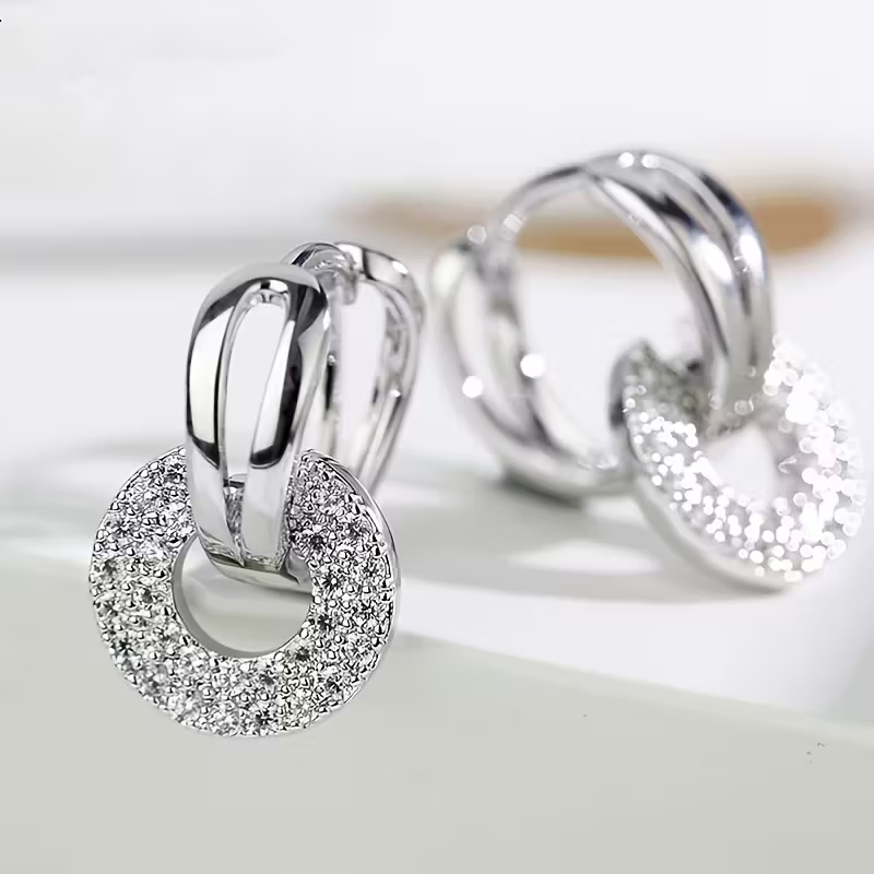 Crystal Loop Earrings