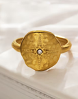Hammered Starburst Ring