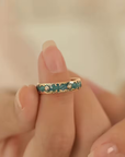Teal Filigree Ring
