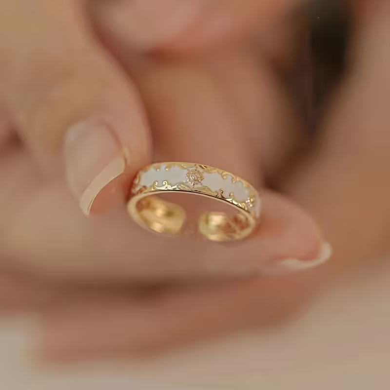Teal Filigree Ring