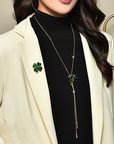 Emerald Clover Necklace