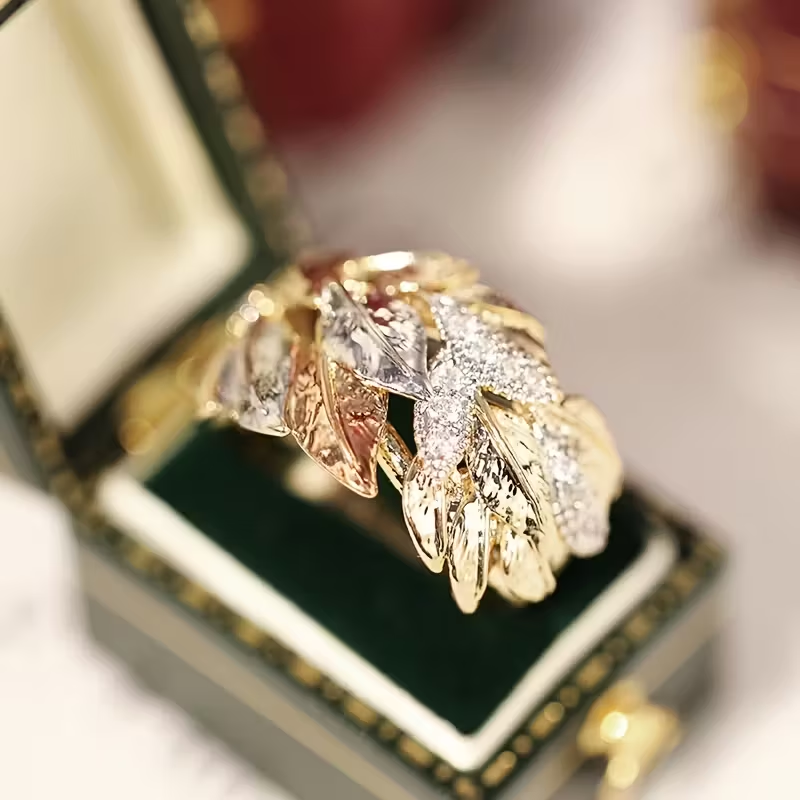 Golden Leaf Ring