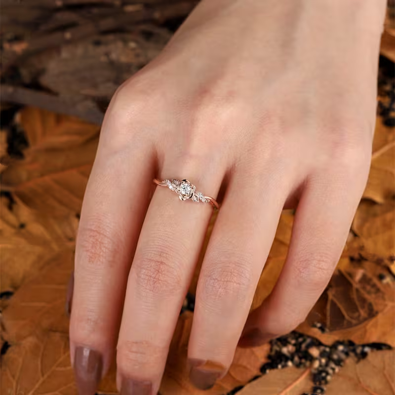 Autumn Leaf Promise Ring