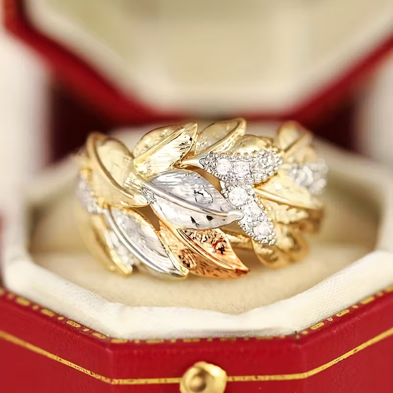 Golden Leaf Ring