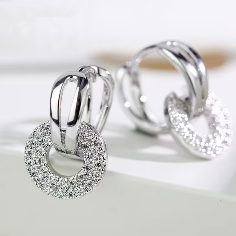 Crystal Loop Earrings