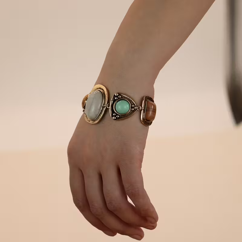 Mixed-Gem Vintage Bracelet