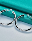 Silver Glow Hoops