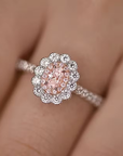 Blush Halo Elegance Ring