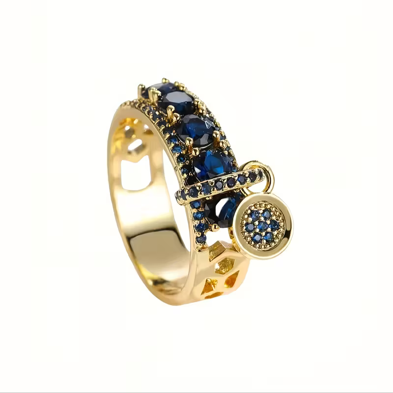 Sapphire Charm Ring