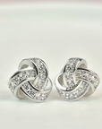 Sparkling Love Knot Earrings