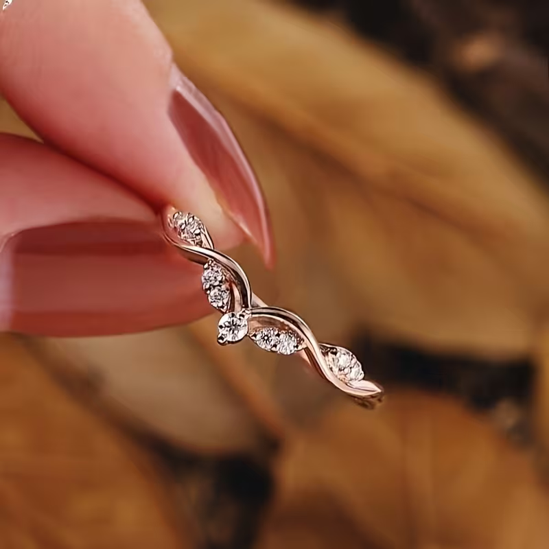 Delicate Autumn Vow Ring