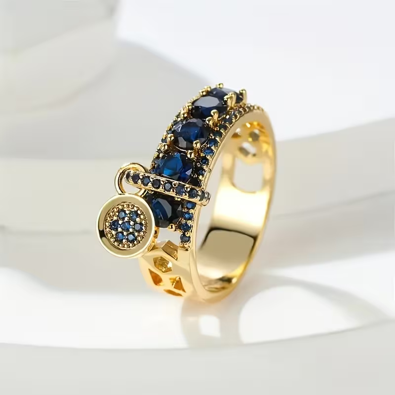 Sapphire Charm Ring