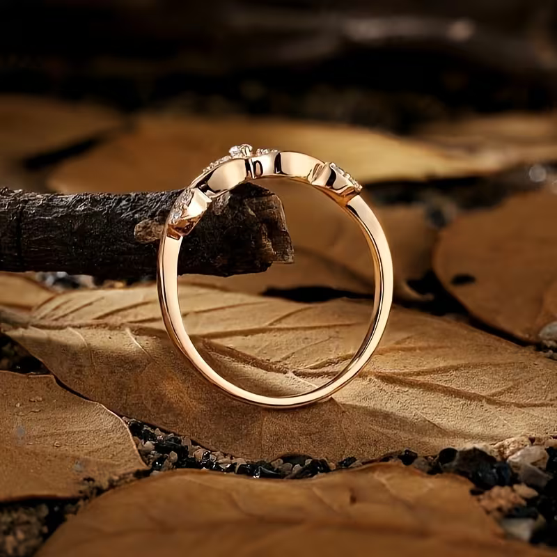 Delicate Autumn Vow Ring