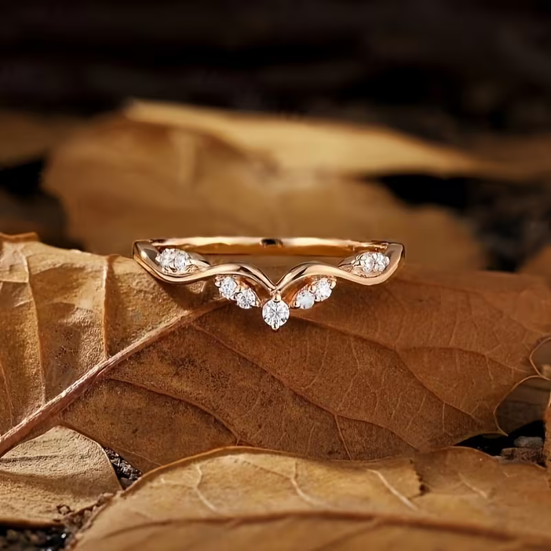 Delicate Autumn Vow Ring
