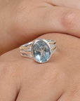 Aqua Crystal Ring