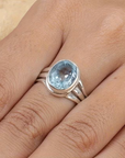 Aqua Crystal Ring
