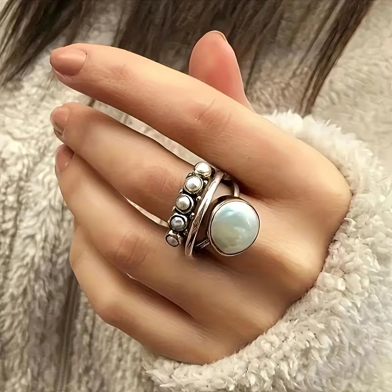 Vintage Pearl Statement Ring