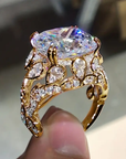 Vintage Glass Gold Ring