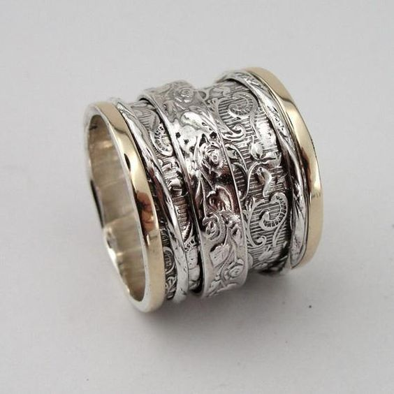 Vintage Gold &amp; Silver Ivy Ring