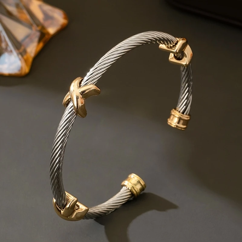 Braided Silver &amp; Gold Bracelet