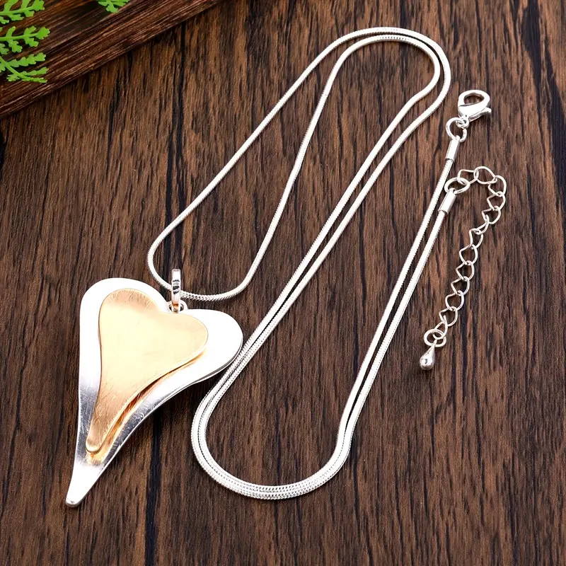 Gold &amp; Silver Heart Necklace