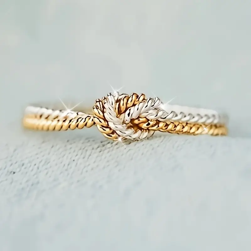 Gold &amp; Silver Knotted Ring