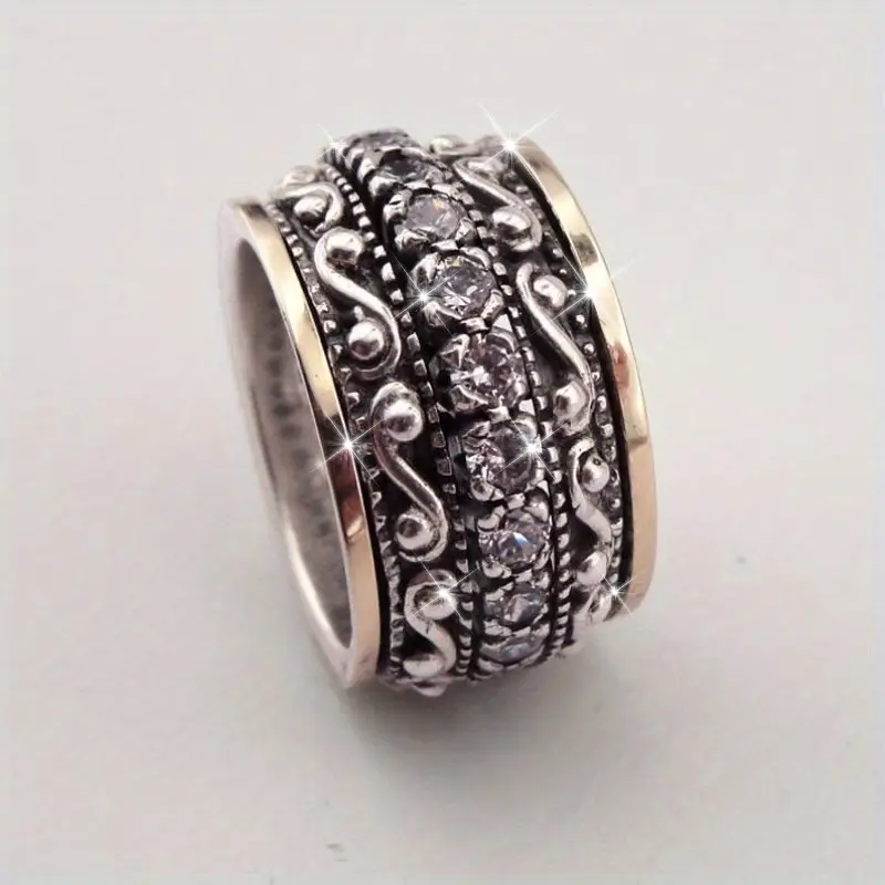 Silver &amp; Gold Bright Tribal Ring