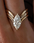 Drop Crown Gold Ring